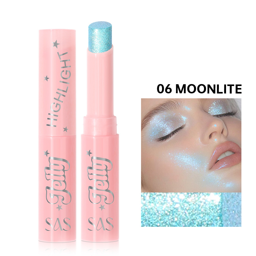 SAS belleza estilo explosivo transfronterizo venta caliente multicolor gelatina de sombra de ojos de alto brillo palo al por mayor SES006