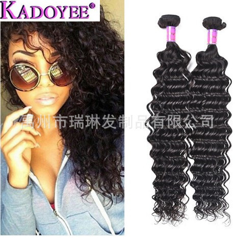 Grade Peruvian deep wave human hair Peruvian hair curtain real hair wig factory