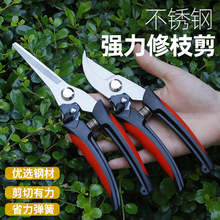 亚马逊热销不锈钢修枝剪刀果园摘果专用强力园艺工具树枝剪粗枝剪