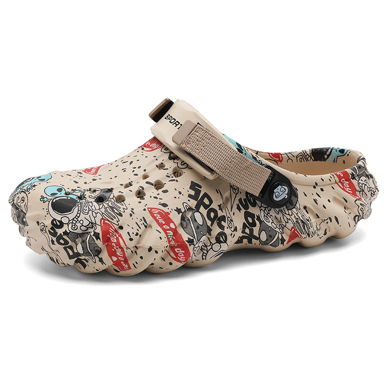 Comercio exterior talla grande zapatos con agujeros EVA para hombres ropa exterior moda Baotou camuflaje sandalias verano transpirables antideslizantes zapatos de playa