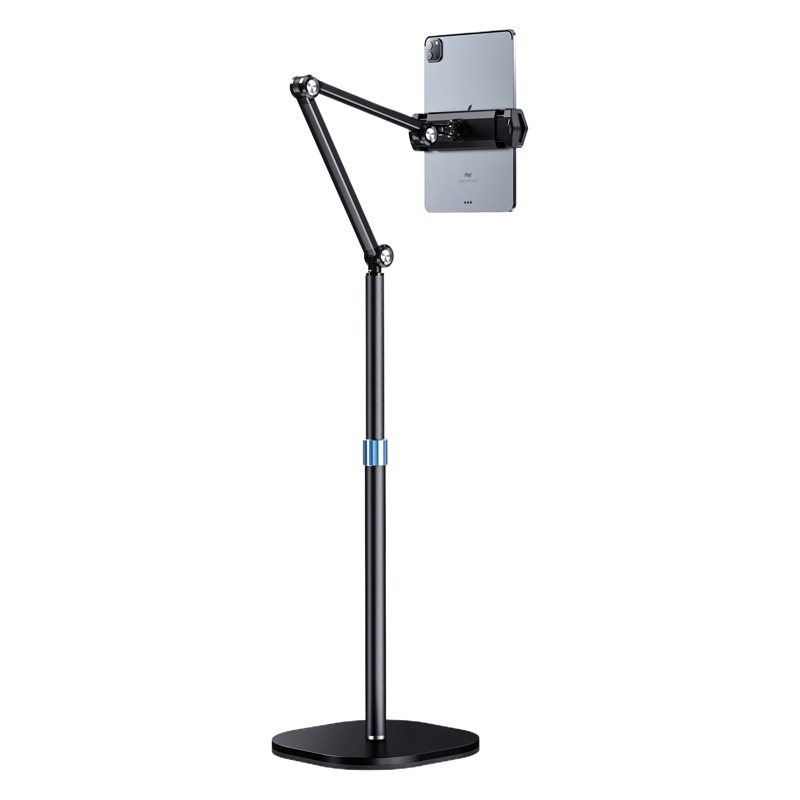 Piso de metal teléfono móvil tableta computadora perezoso soporte de noche transmisión en vivo voladizo plegable soporte giratorio tableta soporte