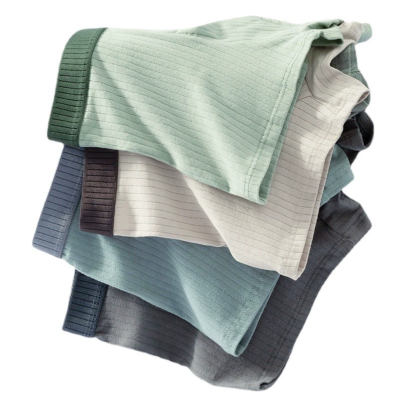 Хлопковое Мужское нижнее белье Шорты Модные боксеры на шнурке Однотонное нижнее белье Молодежные простые Дышащие Модные мужские трусы-боксеры