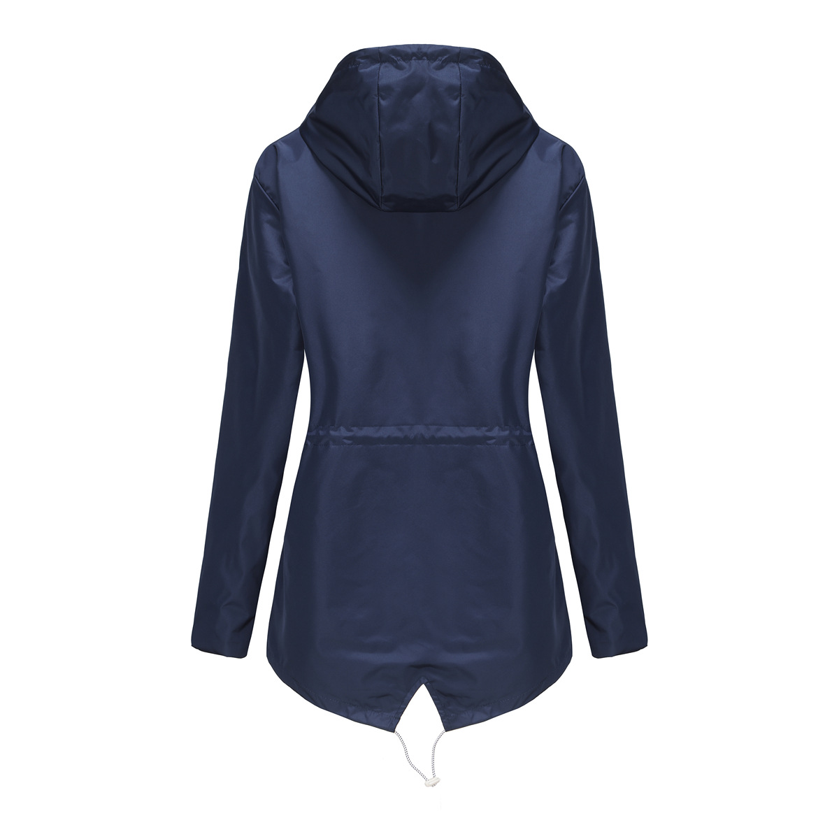nieuwe lange mouwen anti-spatwater lange windjack dames capuchon gestreepte regenjas cross border plus size dameskleding_voghion.com