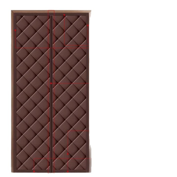 Nuevo tipo de cortina de puerta de algodón de invierno caliente para el hogar a prueba de aire acondicionado, viento grueso a prueba de frío, aislamiento térmico a prueba de viento, adsorción magnética autoadhesiva