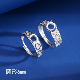 s925���y����Ů�A��6mm���Ƕ��Ϟ�������謔�ˮ��ʯdiy��ָ�п�