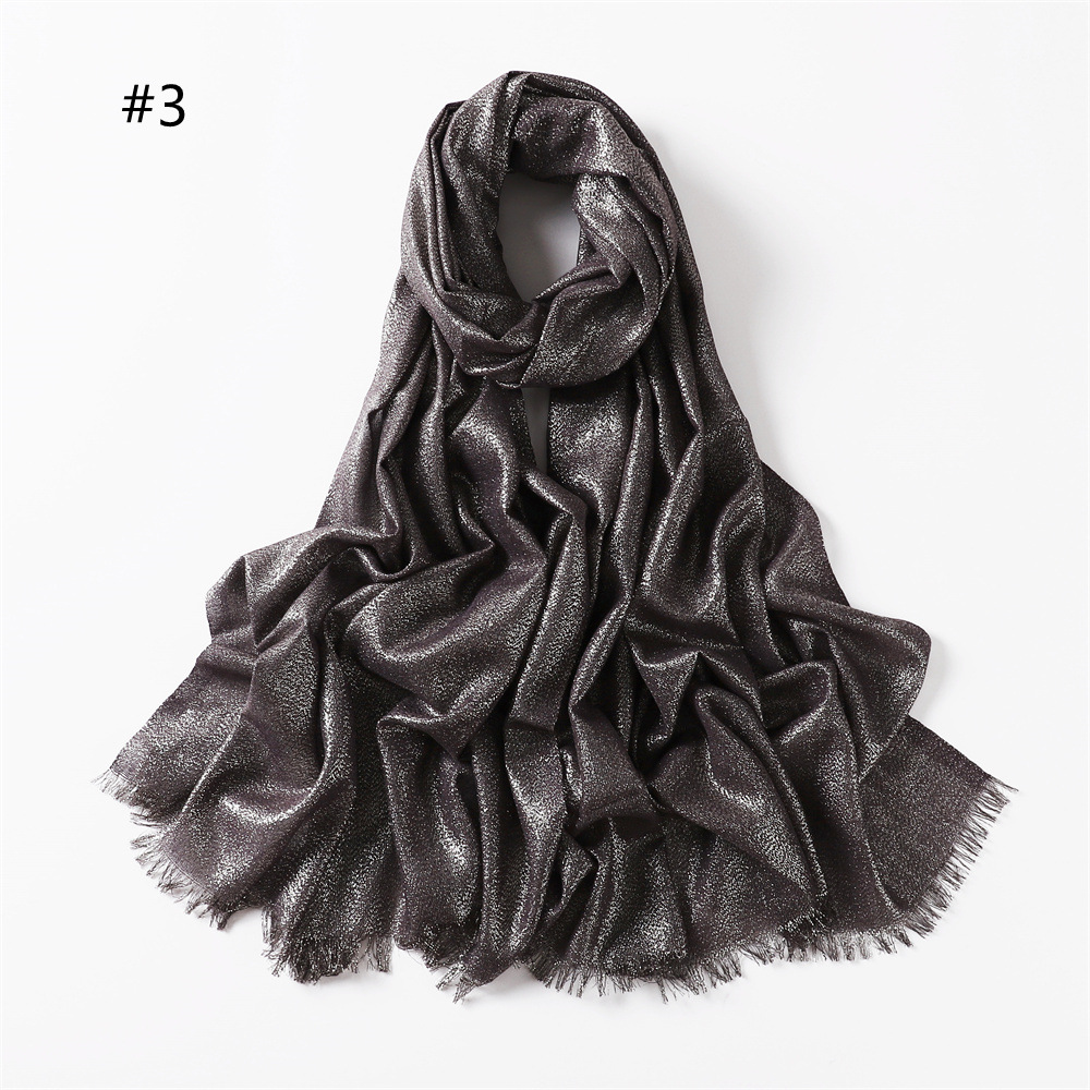 Fashion Style Women's Fashion Solid Color Rayon Cotton Linen Scarves