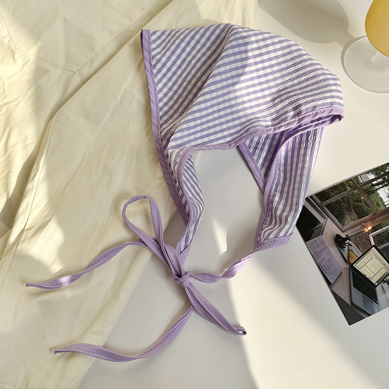 Nuevo rosa fresas lindas niñas de punto pañuelo triángulo pañuelo correa de cabello multifuncional alta sensación de fotos bufandas delgadas