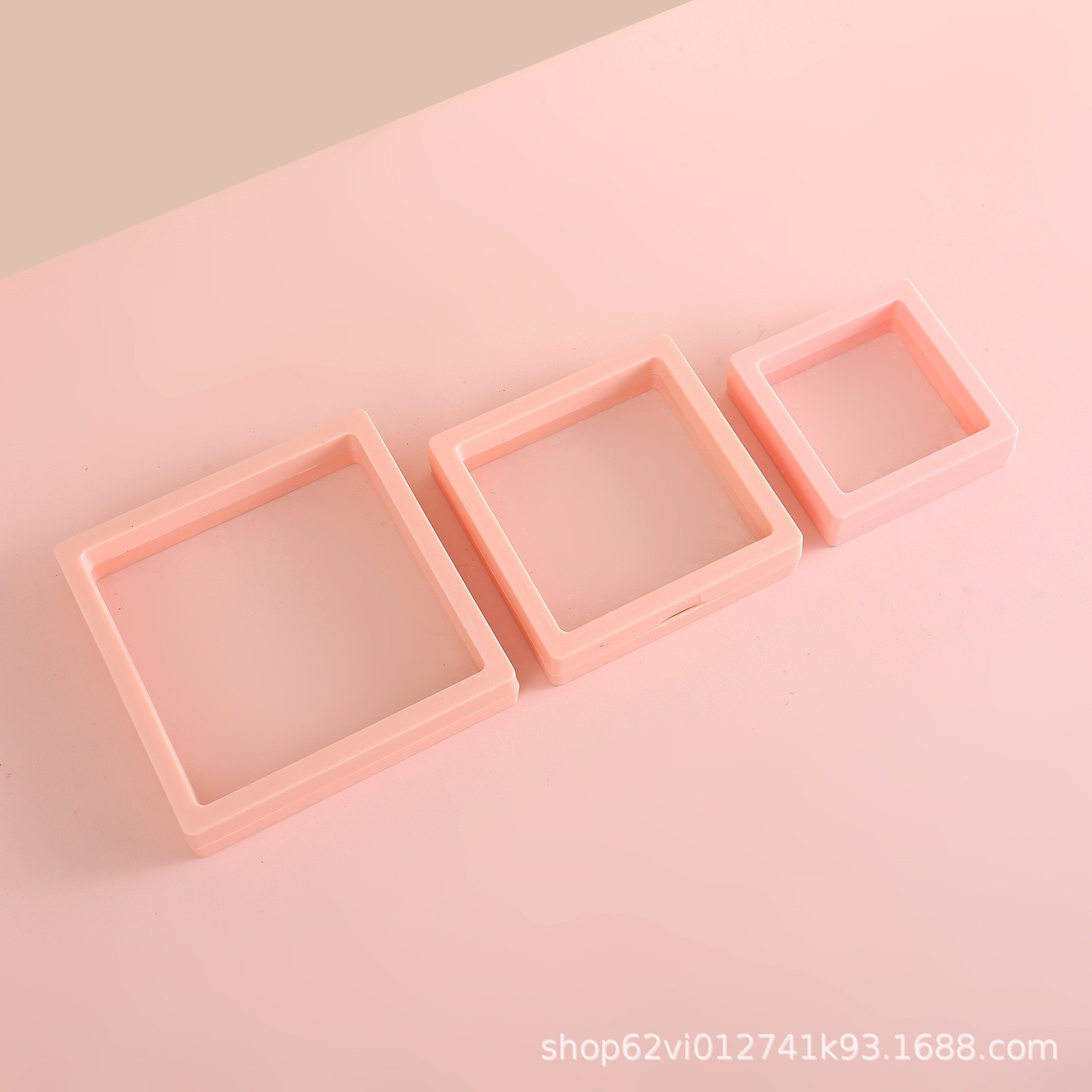 Promotion transparente PE Premium-Dünnschicht-Display-Box Schmuck Ring Schwebeverpackung Antioxidations-Lagerbestand