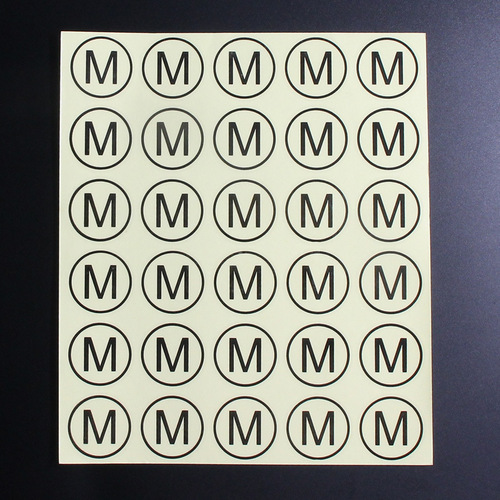 Circular Self-Adhesive Label for Clothing Size, Transparent Size Tag for Attaching to Clothes