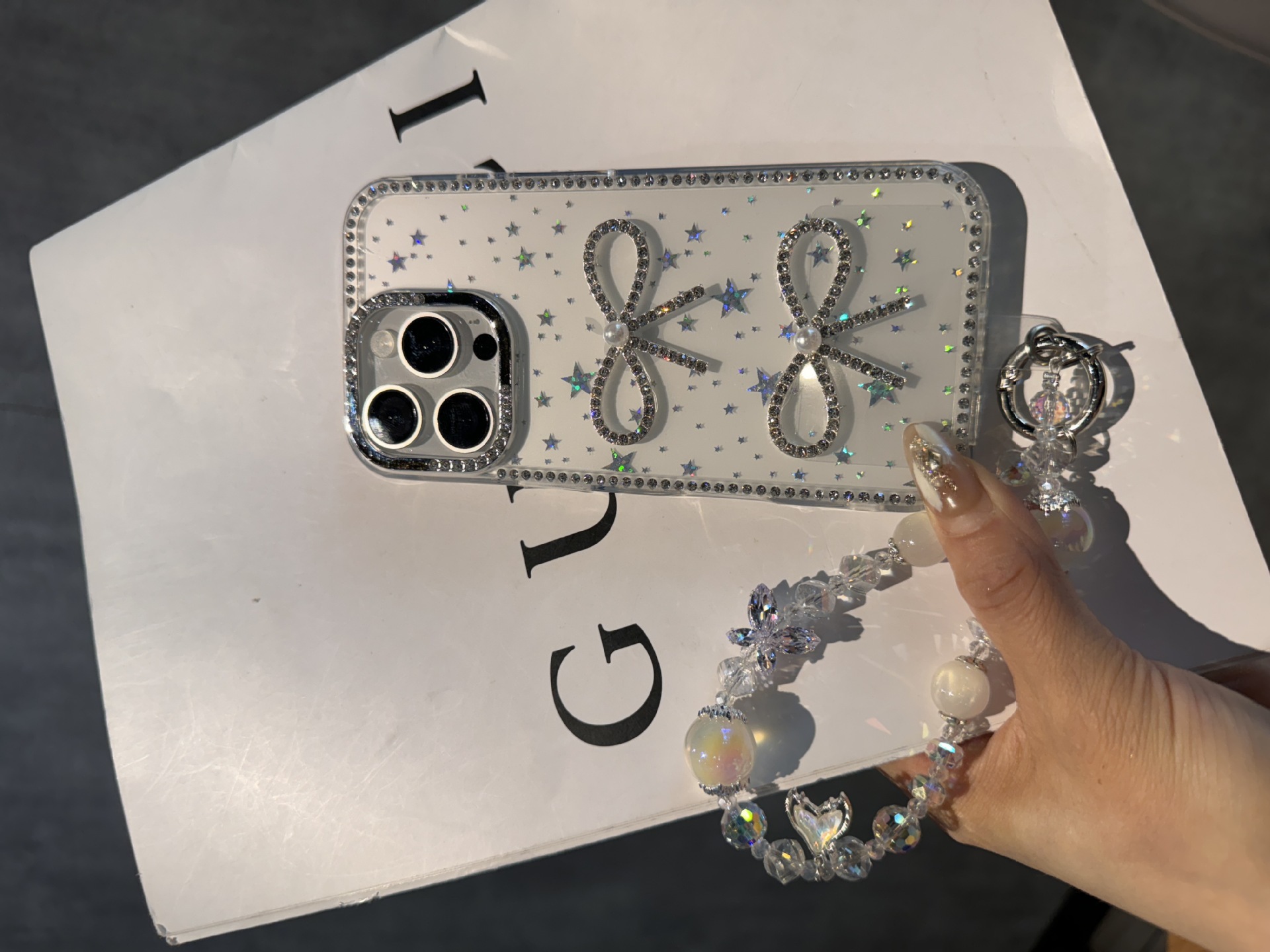 Luxury Rhinestone Bow Protective Phone Case For Iphone Pro Max_voghion.com