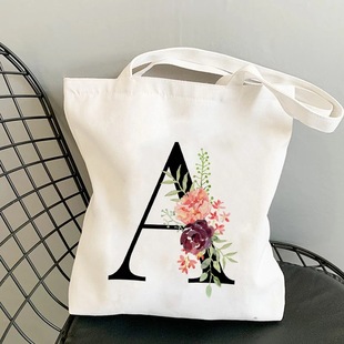Floral Letter Canvas Bag 26Ӣ����ĸ������Ӵ������μ緫����