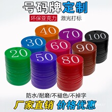 批发亚克力号码牌数字编号牌麻辣烫叫号牌健身寄存牌桑拿塑料手牌