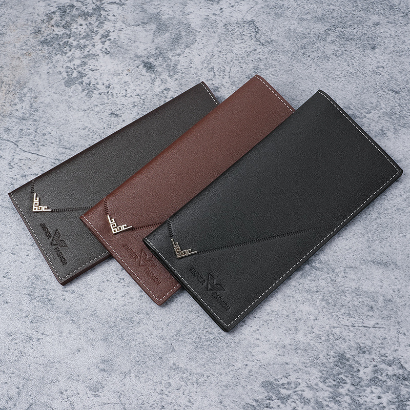 Manufacturer Wholesale Men's Wallet, Long Thin Style, Large Capacity, Soft Leather Wallet, Suit Bag, Fashionable Folding Business Clutch Bag Manufacturer Wholesale Men's Wallet, Long Thin Style, Large Capacity, Soft Leather Wallet, Suit Bag, Fashionable Folding Business Clutch Bag