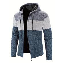 I 12784 Hooded Fleece Plaid Cardigan ��ñ���޸��ӿ�������ͨ