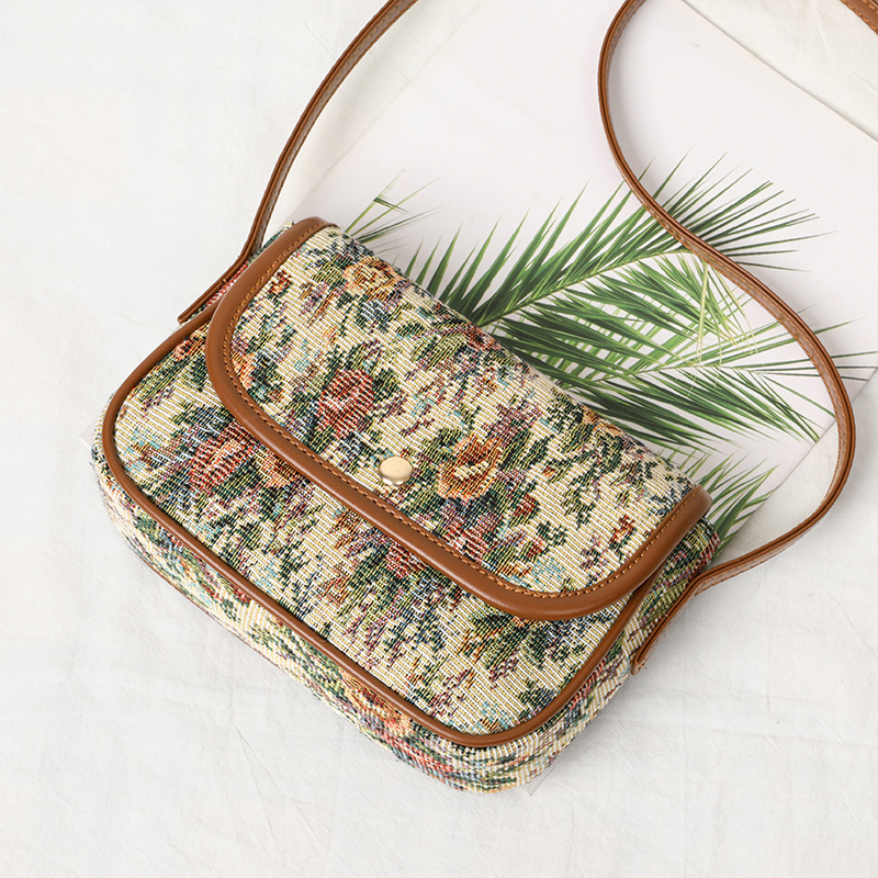 Elegante borsa a mano per donna, nuovo modello 2026, borsa a tracolla Niche Retro in tessuto, piccola borsa quadrata da spalla e da ascella per donna_voghion.com