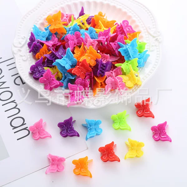 Internet celebrity colorful mini butterfly hairpin baby headdress female children knot love cartoon claw clip girl hairpin