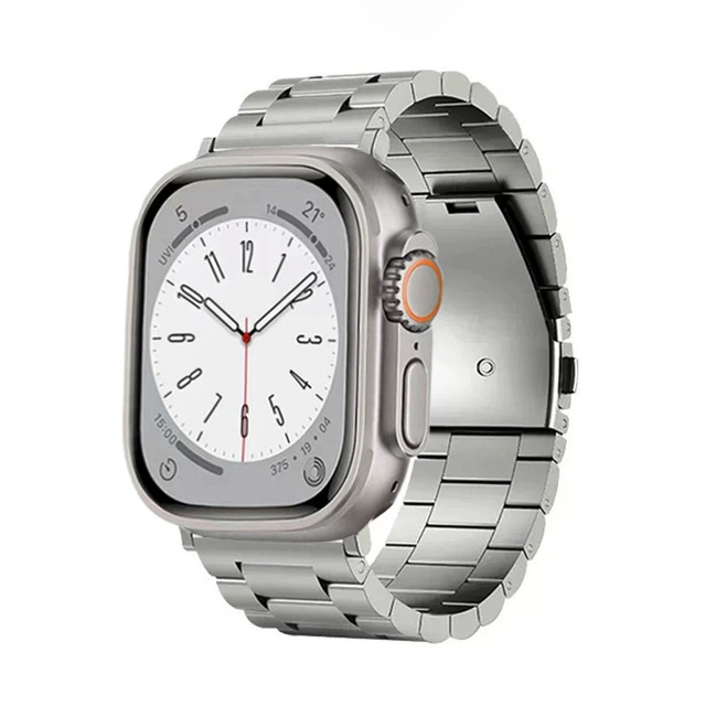 Совместим с Apple Watch 9 титановый сплав, для IWATCH 8/7/6/5/4/SE, гранулированный ремешок для замены