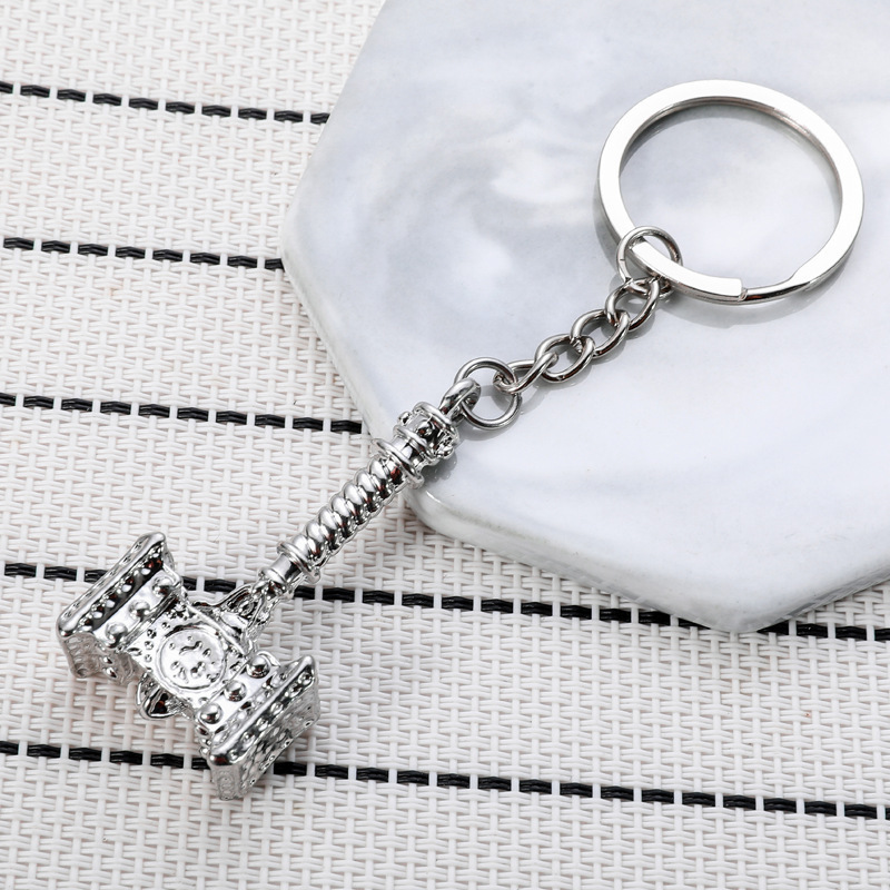 Thor's Hammer Keychain Avengers Peripheral Keychain Marvel Movie Peripheral Pendant Car Pendant