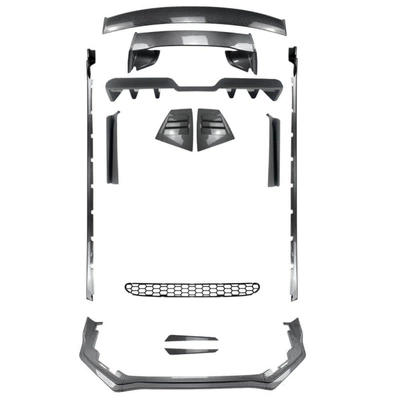 lip, rear wing, complete set of — Big Surrounded - complete-set-of-front-and-rear-body-parts-rear-spoiler-b-carbon-fiber-pattern-2015-2021