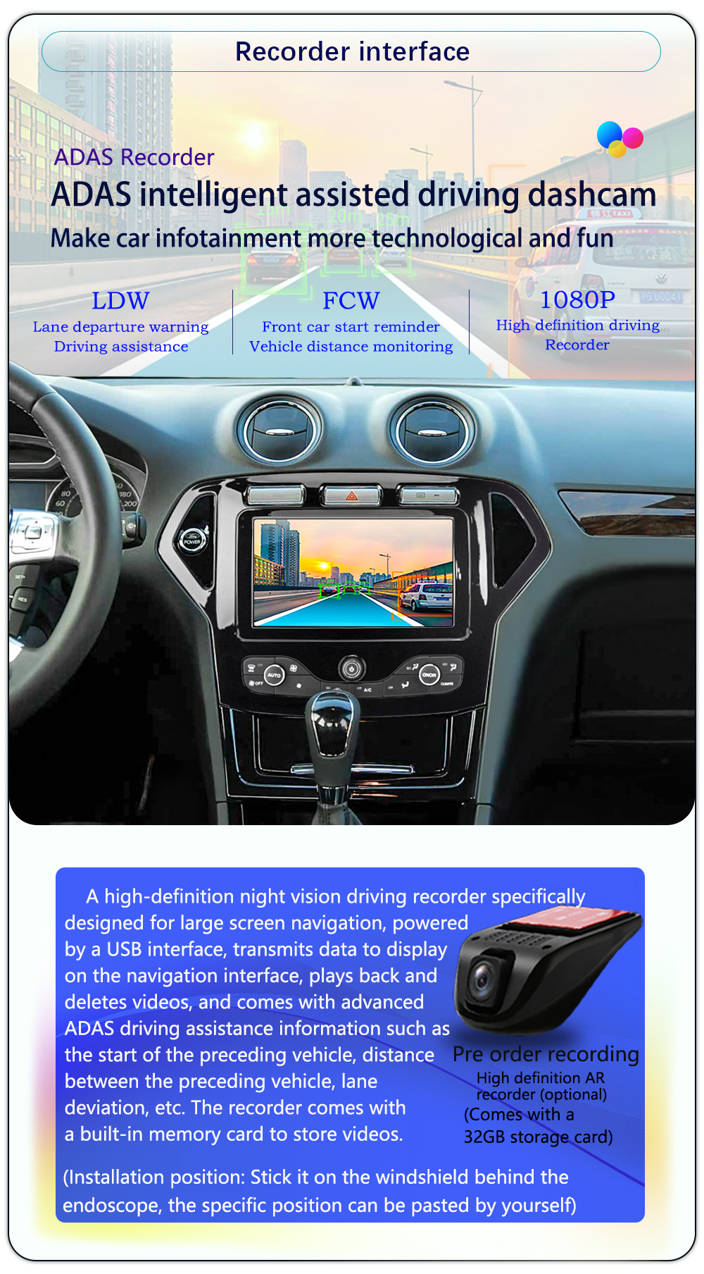 Suitable for 2007-2012 Mondeo, Original Car Style Modified Car Central Control Navigation System