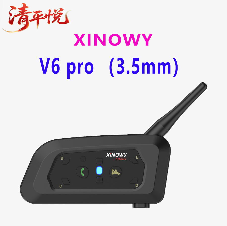 Xinowyv6Pro Motorcycle Helmet Bluetooth Headset 2-Person Intercom Helmet Intercom 3.5Mm/Typec Interface