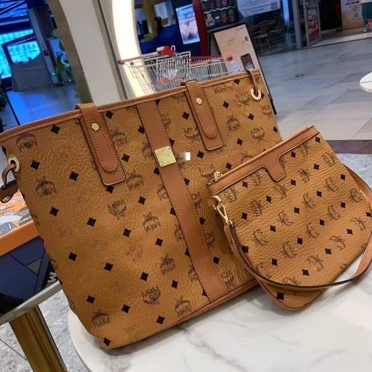 Mc Tote Bag Genuine Leather Women's Bag Lv New Style Mother-Daughter Shopping Bag Handbag Crossbody Bag High-Quality Basket Bag