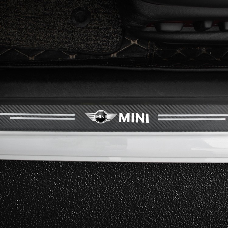 Coche universal puerta alféizar anti-banda de rodadura anti-arañazos protección no destructiva parche de protección de fibra de carbono bienvenida pedal autoadhesivo image 1
