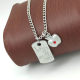 Love and deep space necklace same style metal square necklace Whencome chain derived pendant necklace wholesale