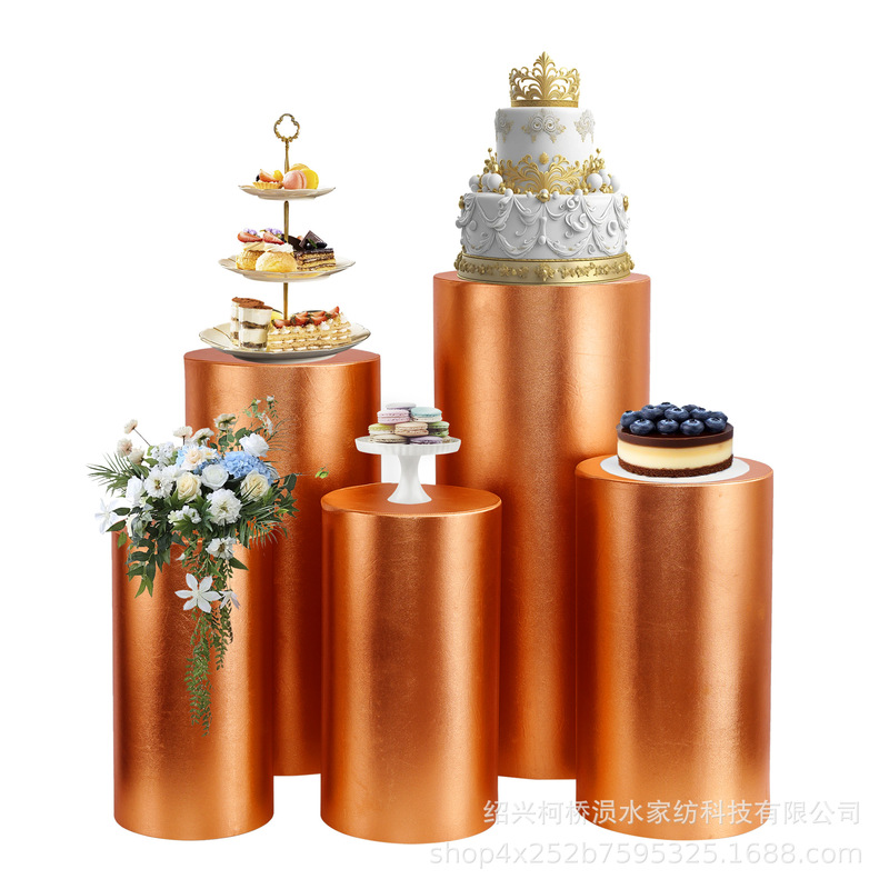 批发ins圆柱桶布套酒店婚礼派对铁艺甜品桌套蛋糕轻奢甜品台盖布|undefined
