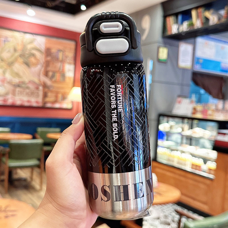 500ml 보온보냉 이중음용 텀블러 빨대 물병 휴대용 운동 물통