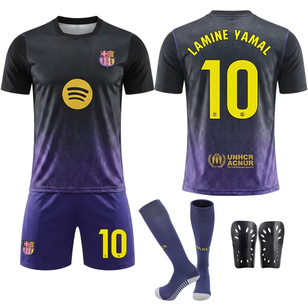 2627 New League Barcelona Away Jersey No. 10 Yamal, Raphinha 10, Messi Set Football Uniform