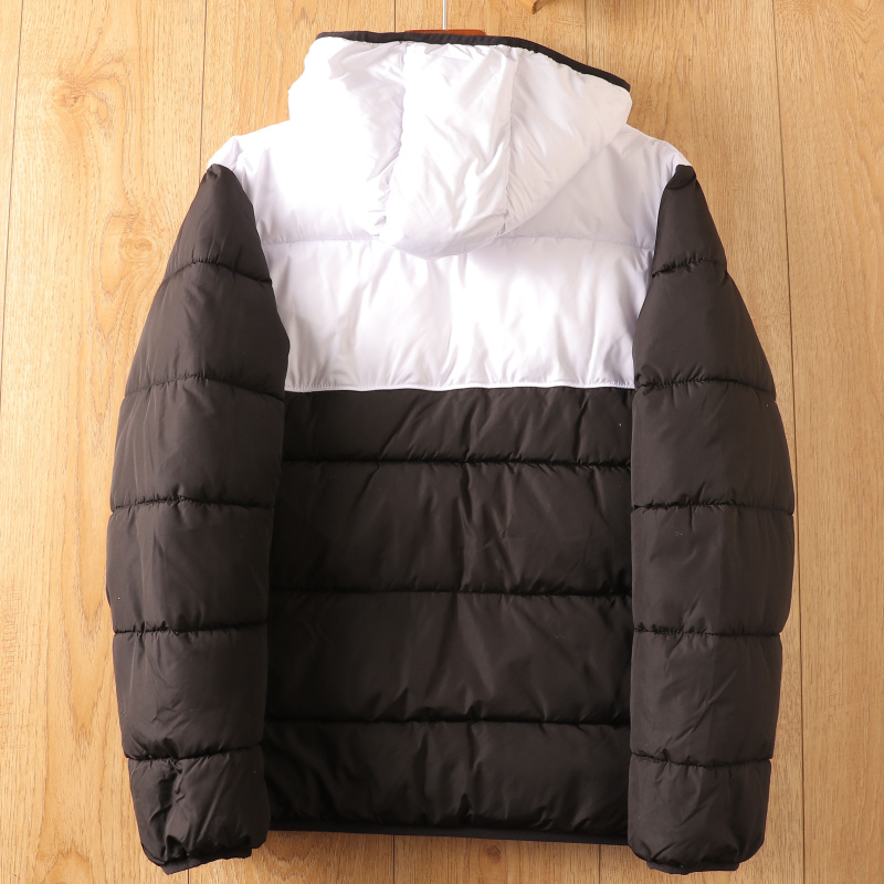 Men's Down Jacket Hooded Thickened Warm Casual Colour Blocked_voghion.com