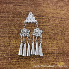 铃铛服装辅料三角方牌配饰银饰苗族银片少数民族吊苗族银饰土家族