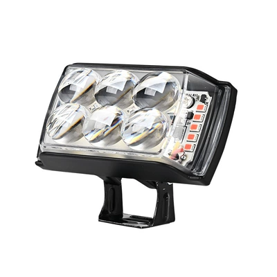 Motorcycles and Electric Vehicles, Motorcycle headlights, headlights - yellowwhiteredblue-short-three-sides-6-beads