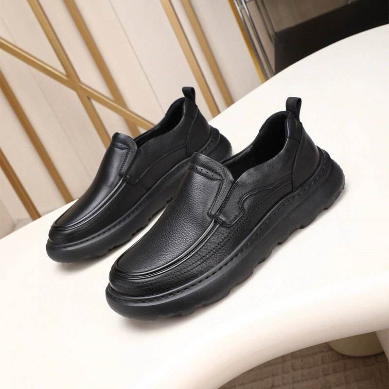 2023 Осенняя Новая мужская повседневная кожаная обувь из натуральной кожи первого слоя из воловьей кожи мужская обувь с низким верхом на шнуровке из мягкой кожи легкая обувь