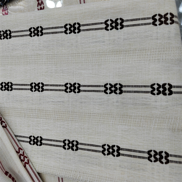 几何图案色织梭织提花布面料适用于服装装饰沙发布鞋子布