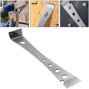 Stainless Steel Metric Crowbar Carpentry Dismantling and Refitting Metal Crowbar Nail Lifter Beekeeping Flat Scraper Blade