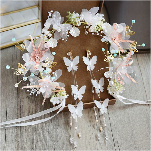 Bridal Garland Fairy Headwear Children's Hair Accessories Travel Korean Hairbands Wedding Photo Studio Accessories Manufacturers Wholesale Cross-Border