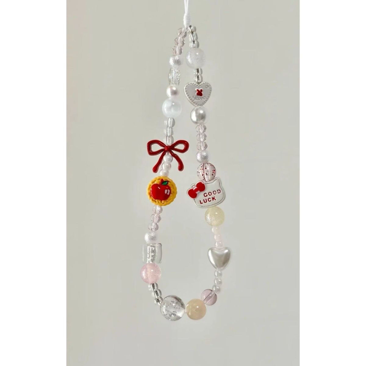 Bow Knot Beaded Girly Phone Chain With CCDLanyard Chain–DIYCamera Hanging Chain Accessory