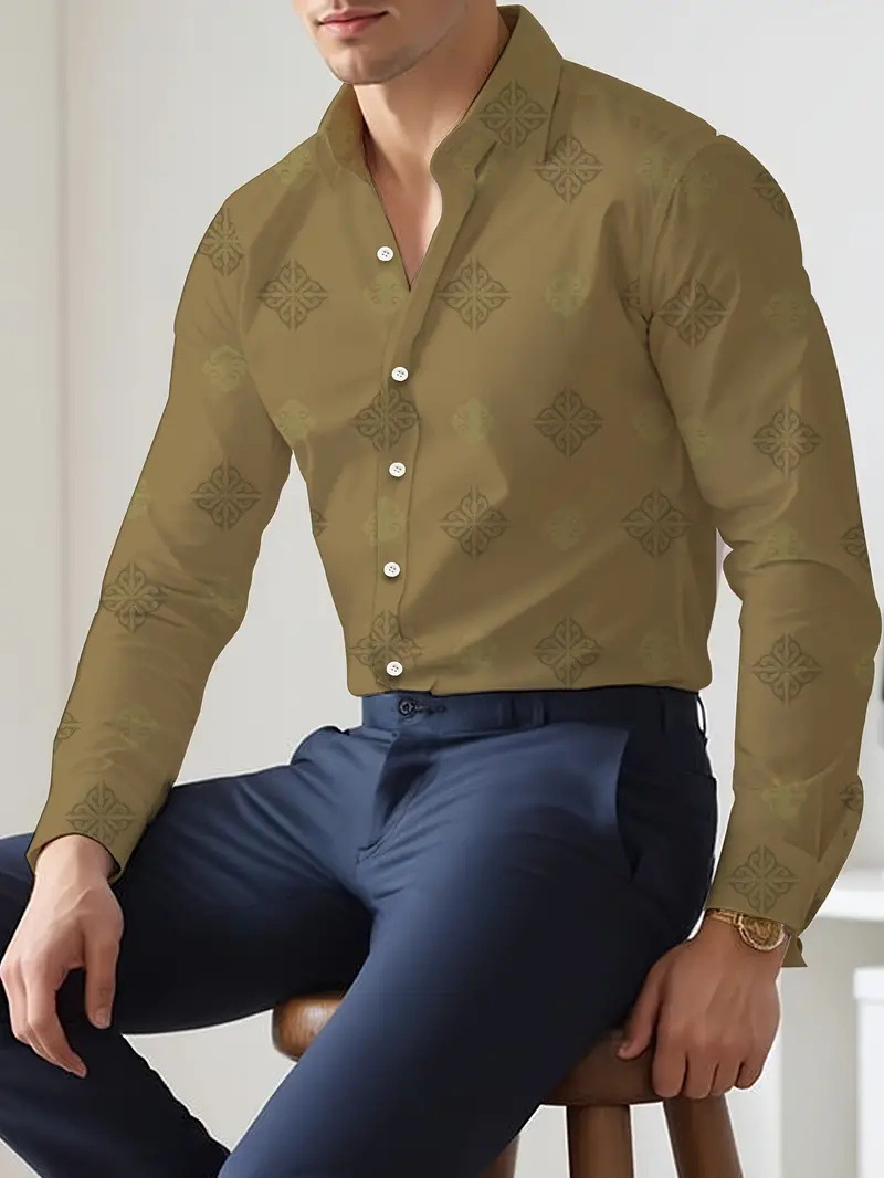 Hombre de alta calidad color sólido suelto 2024 nuevo estilo salvaje camisa de botones de manga larga blusa de otoño MB12