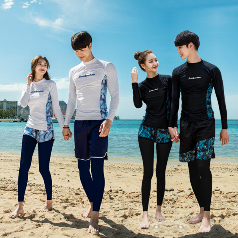 Diving Suit Women's Split Long-sleeved Trousers Men's Jellyfish Suit Couple's Snorkeling Surfing Swimsuit suit Quick-drying Sun Protection Beach