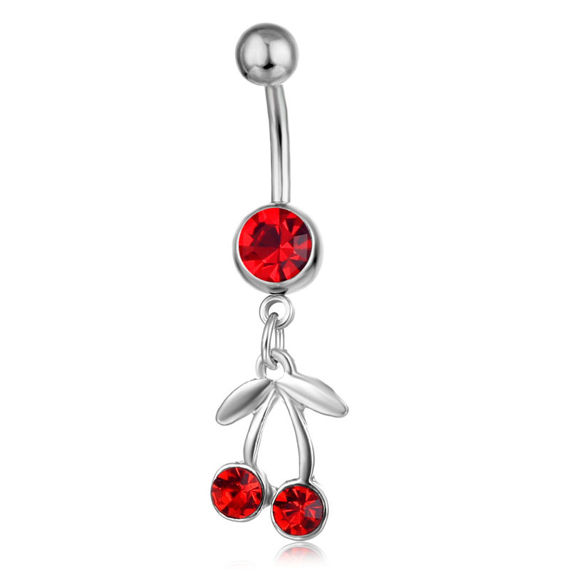 Fashion Fruit Rhinestone Belly Ring display picture 2