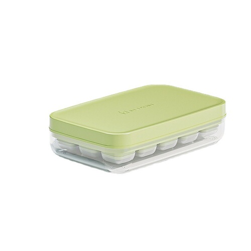Portable pressing ice cube tray quick de-icing mold household ice cube tray ice storage freezing tray with lid refrigerator freezing mold