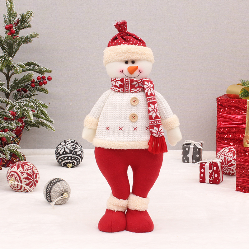 クリスマス装飾品18インチ立ち姿サンタクロース雪だるま人形鹿人形デパートのショーウインドー|undefined