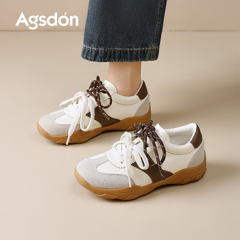 Zapatos de entrenamiento de ballet para mujeres 2025 nuevos zapatos de invierno y otoño con suela gruesa Agam zapatos casuales ligeros zapatos blancos pequeños