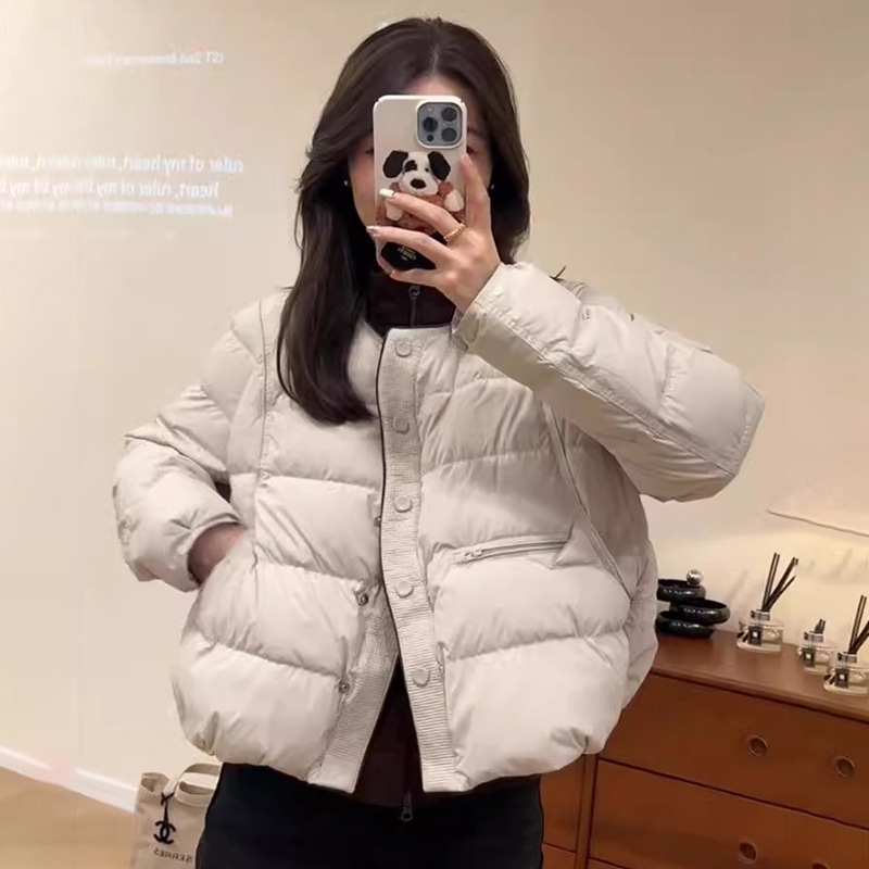 超好看时尚短款羽绒棉服女2024冬季新款设计感洋气百搭面包服外套