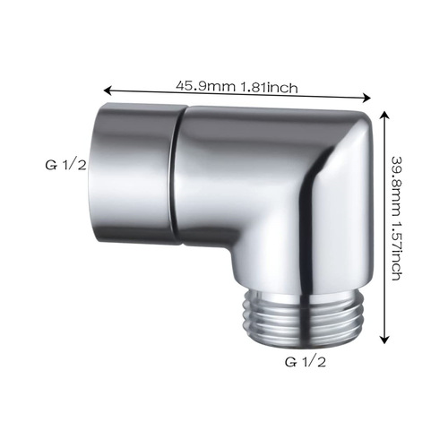 Shower Hose Adapter Shower Head Elbow Connector Wholesale G1/2 Universal Adapter with Adjustable Nut