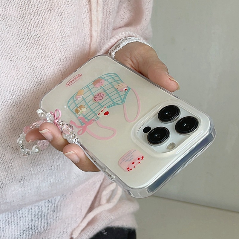 Bolsa de compras de postres de nicho personalizada para Apple 15Pro Girl 16ProMax funda para teléfono móvil 14/13 Cadena 15