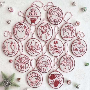 Cross-border New Hand embroidery Christmas ornaments Christmas Hand Embroidery Kit