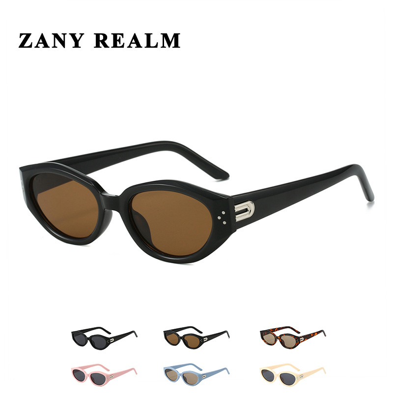 2024 Retro Hot Girl Star Cat Eye Black Super Gafas de sol UV400 Anti-UV Gafas de sol coreanas de cara redonda para mujer